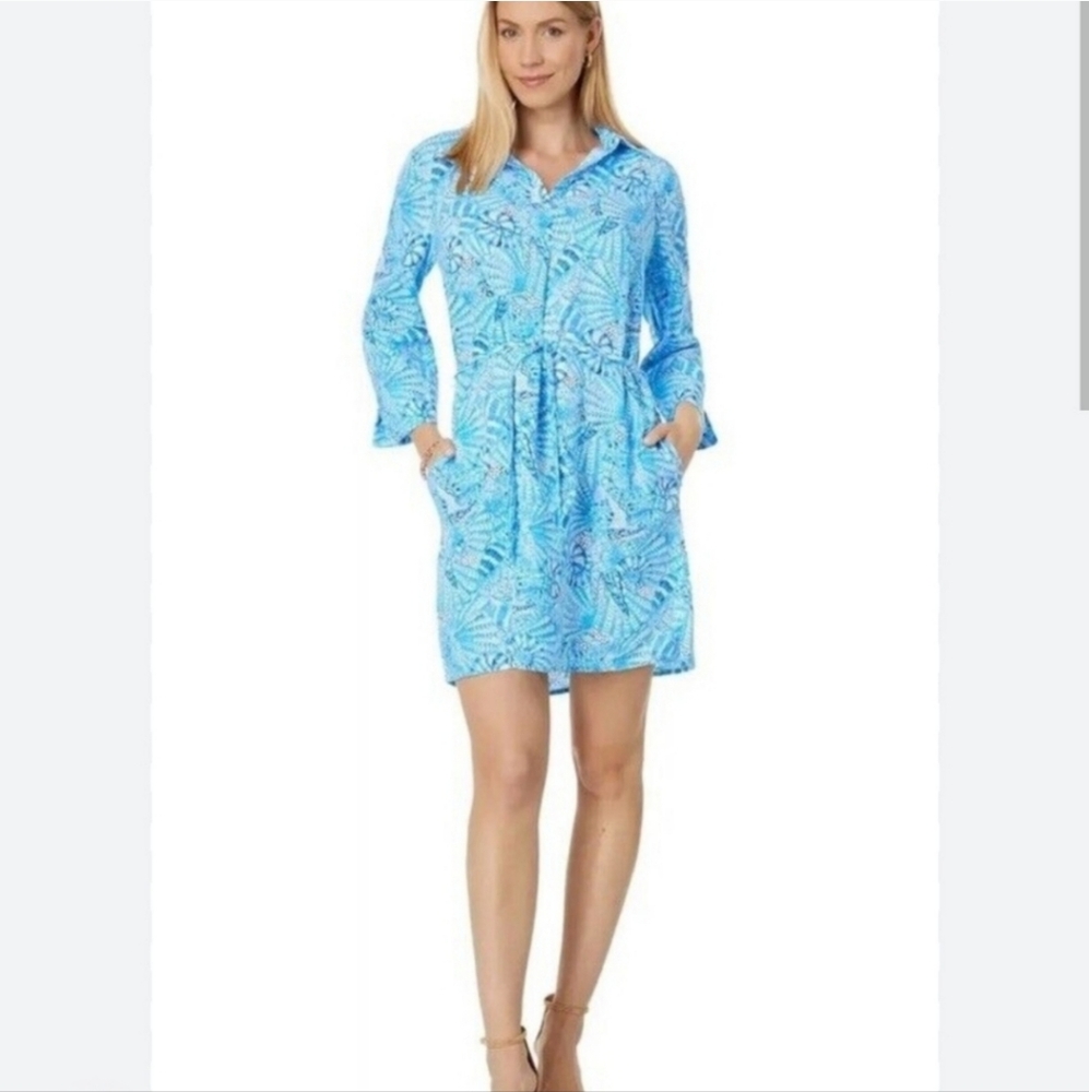 Lilly Pulitzer Aqua Long Sleeve Dress